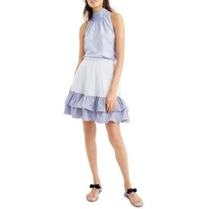 J. Crew stripe flounce cocktail skirt